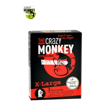 3 Préservatifs Crazy Monkey X-Large