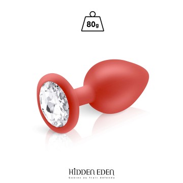 Plug bijou silicone rouge L - Hidden Eden