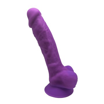 Gode double densité violet 17,5 cm - SilexD