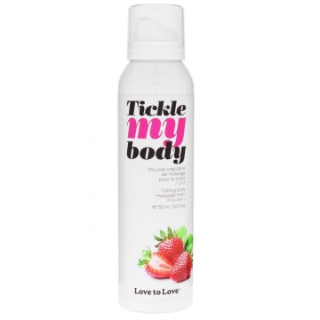 Mousse de massage à la Fraise Tickle My body - 150 ml