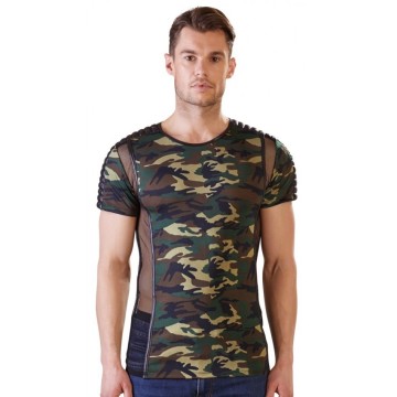 Tee Shirt Camouflage et Tulle - S